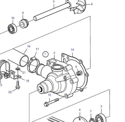 Circulating Water Pump for Volvo Penta KAMD32/43/44/300/AD31/41 (230HP)