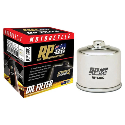 10 Pack Chrome Oil Filter for Suzuki Bandit 1250 ABS/GSF1250A (2007–2011)