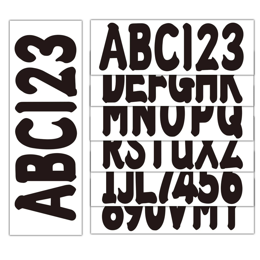 Boat Registration Decals Sticker Set A-Z & 0-9 Black for All Boats