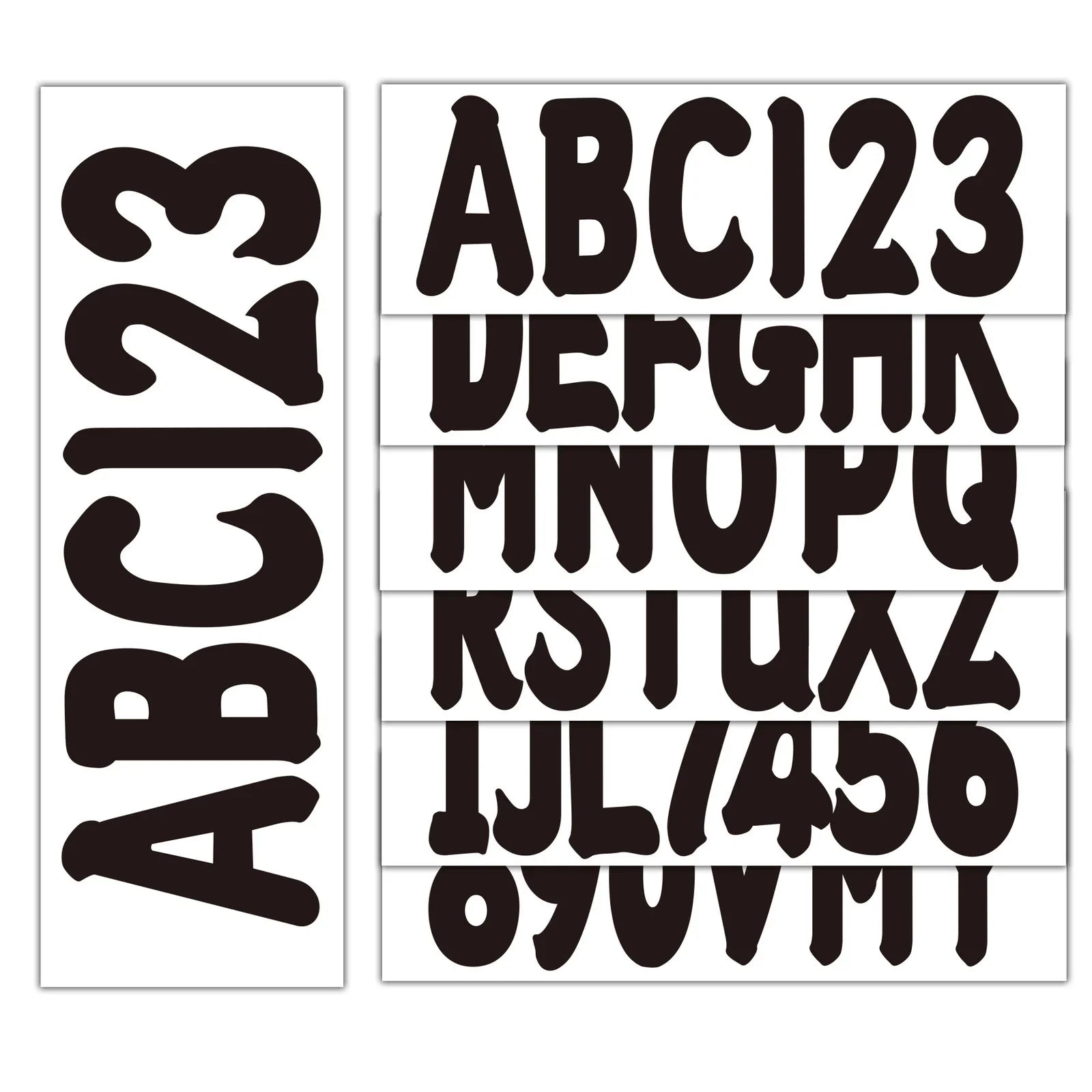 Boat Registration Decals Sticker Set A-Z & 0-9 Black for All Boats