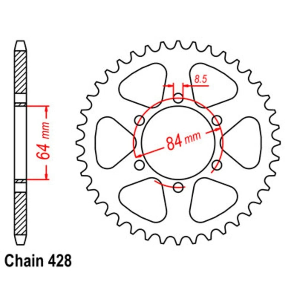 SuperSprox Chain Sprocket for Suzuki TS125 (1971–1977)
