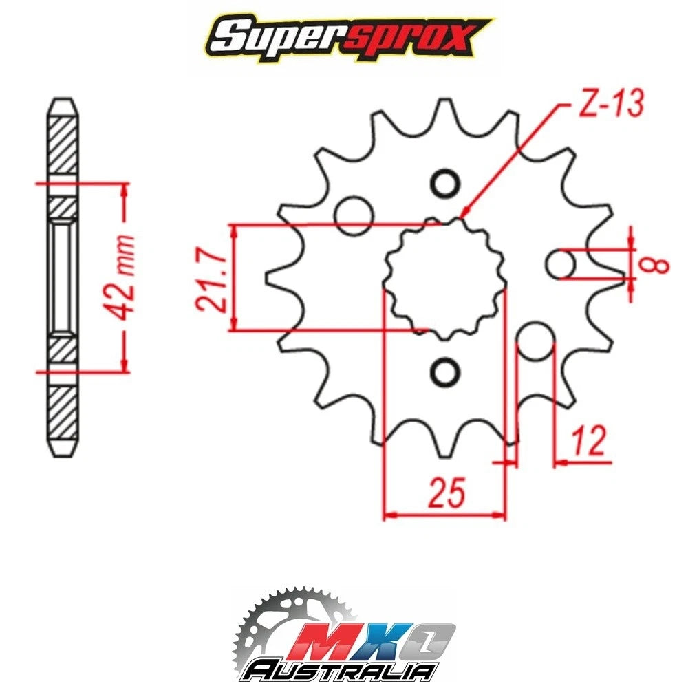 14T Front Sprocket for Suzuki GSX1100F (1988–1990)