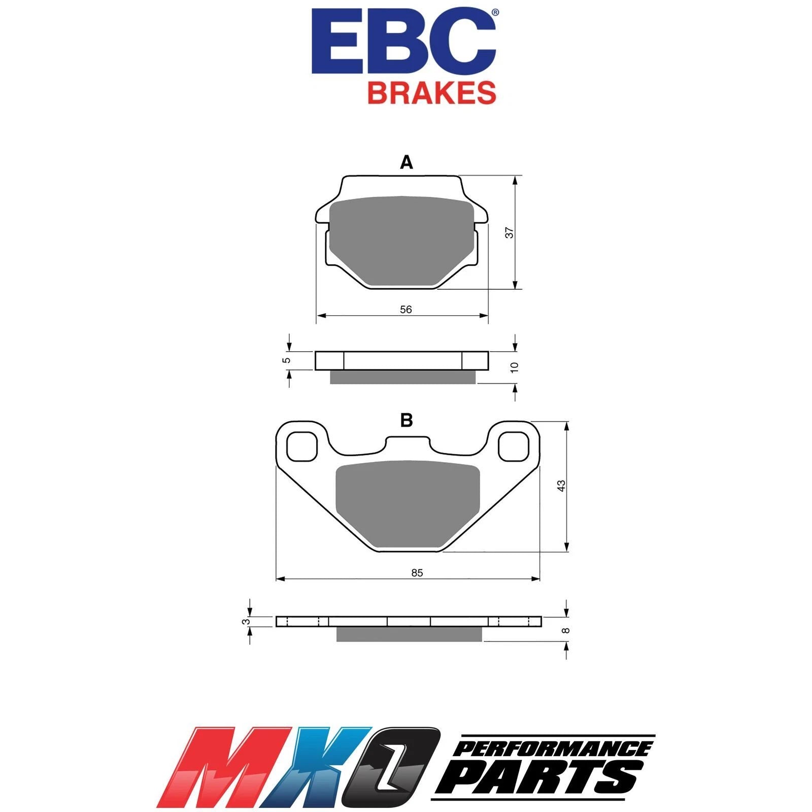 EBC Front Brake Pads for Suzuki GSX400F (1982–1983)