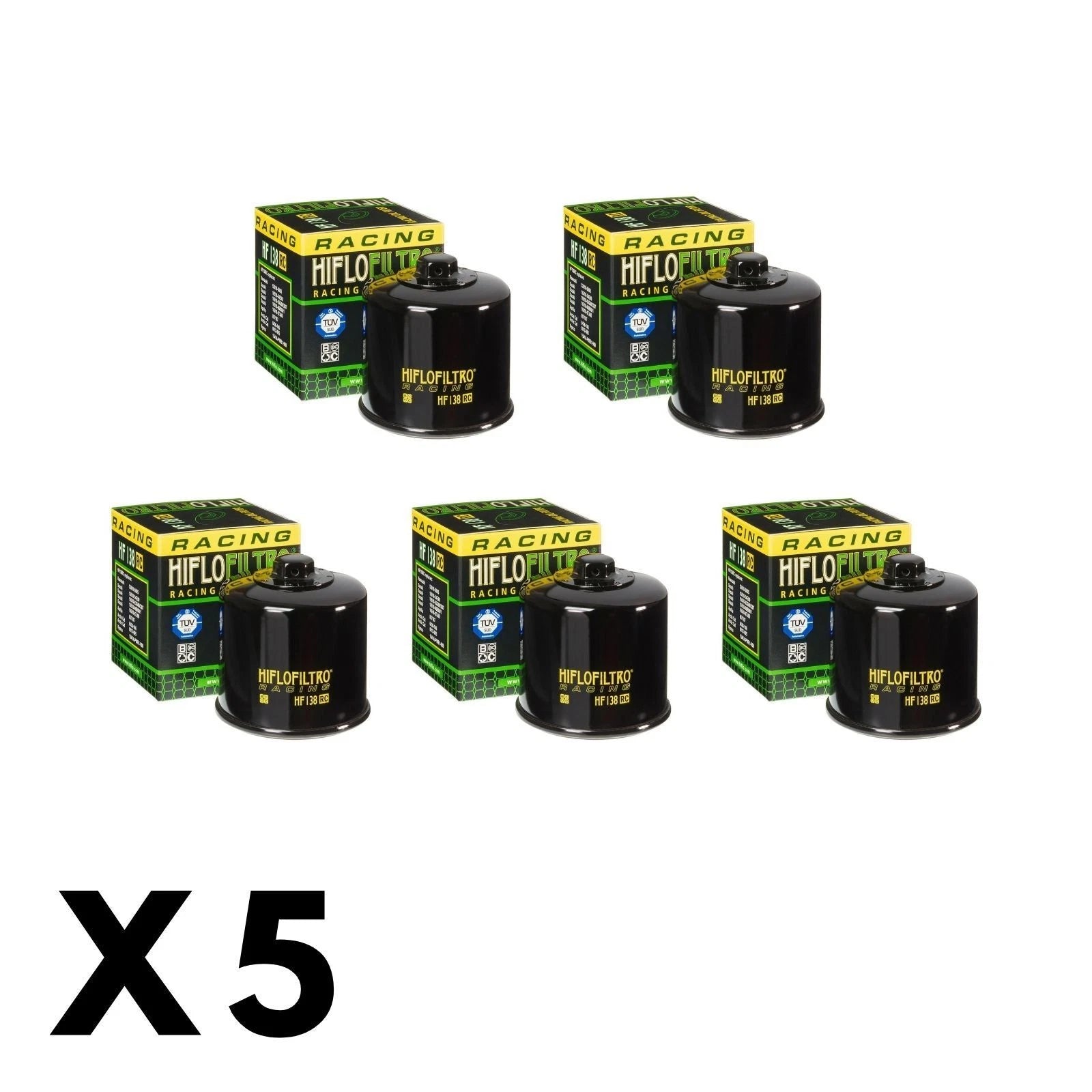 5 Pack Oil Filter for Suzuki Gladius 650/SFV650 (2009–2015)
