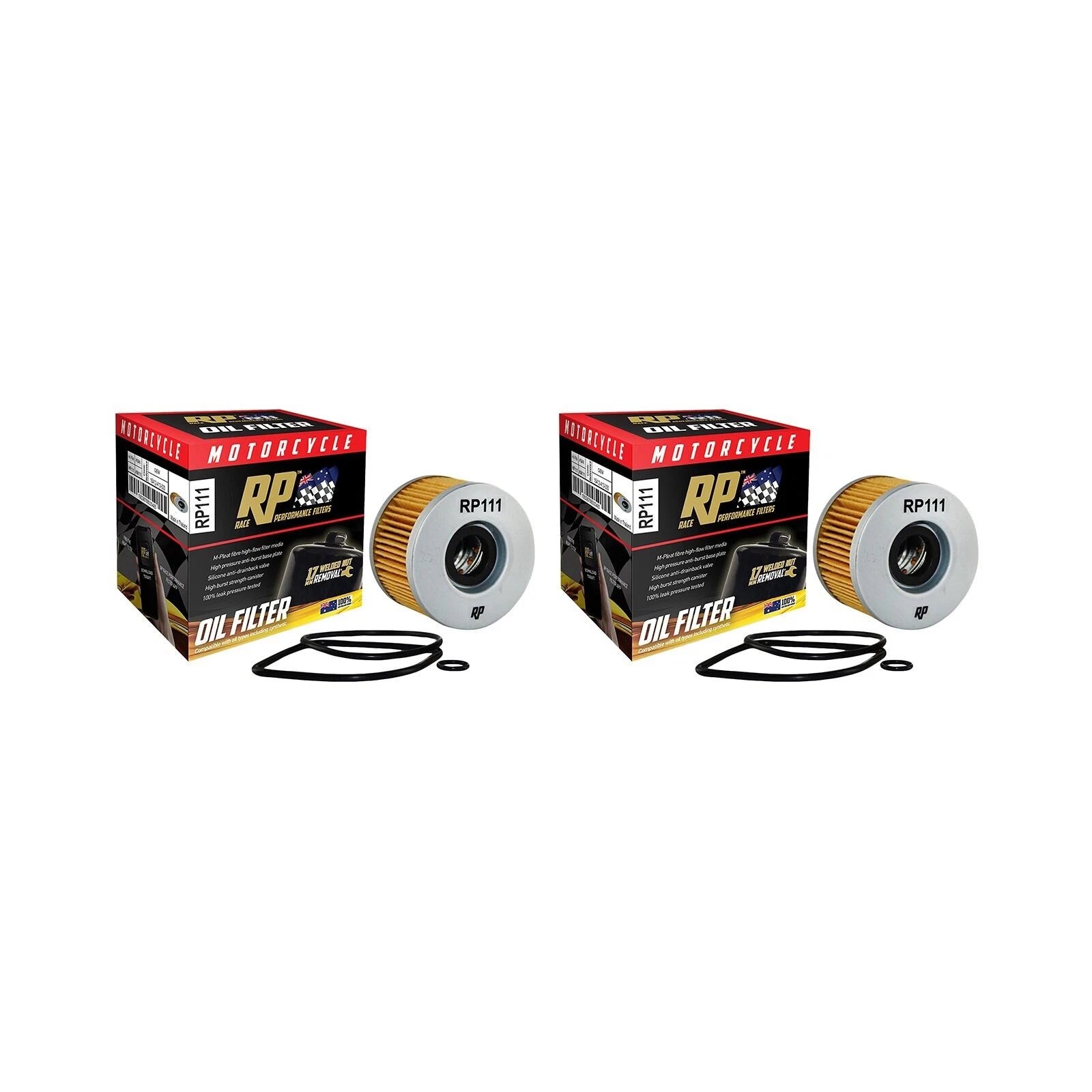2 Pack RP Oil Filter for Honda CB250ND 1982