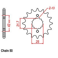 Front Sprocket 16T for Suzuki GSF600 Bandit (1995–1998)