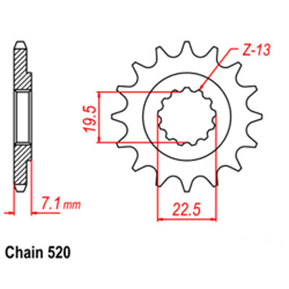 Front Sprocket 14T for Suzuki SP400 (1980)