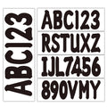 Boat Registration Decals Sticker Set A-Z & 0-9 Black for All Boats