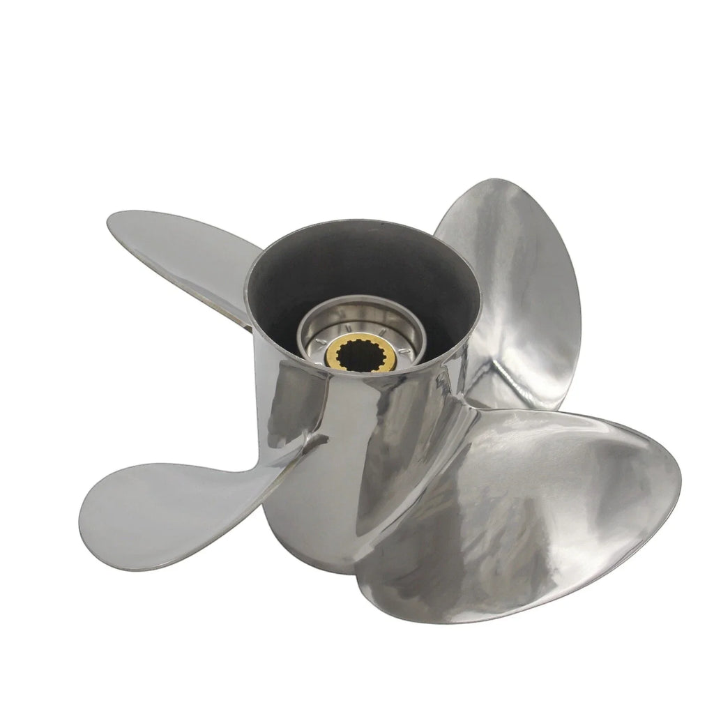Propeller 13x17 for SUZUKI Outboard 4 Blades Stainless Steel 15 Tooth RH