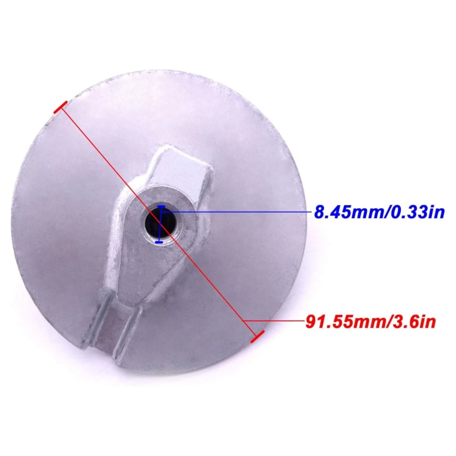 Anode Trim Tab Zinc for Yamaha 115-130HP 1985-2004