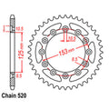 RK 38T Rear Sprocket for Honda CRF230L 2008-2012