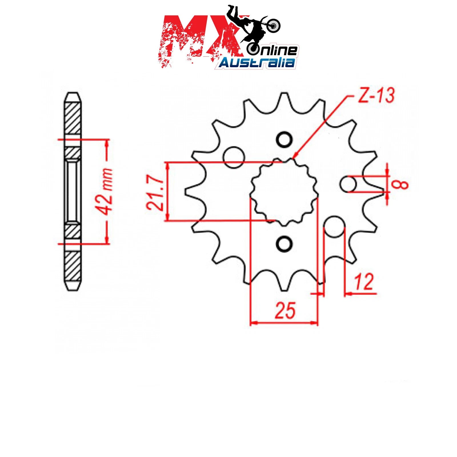 MTX Front Sprocket 18T for Suzuki GSX400E (1980–1981)