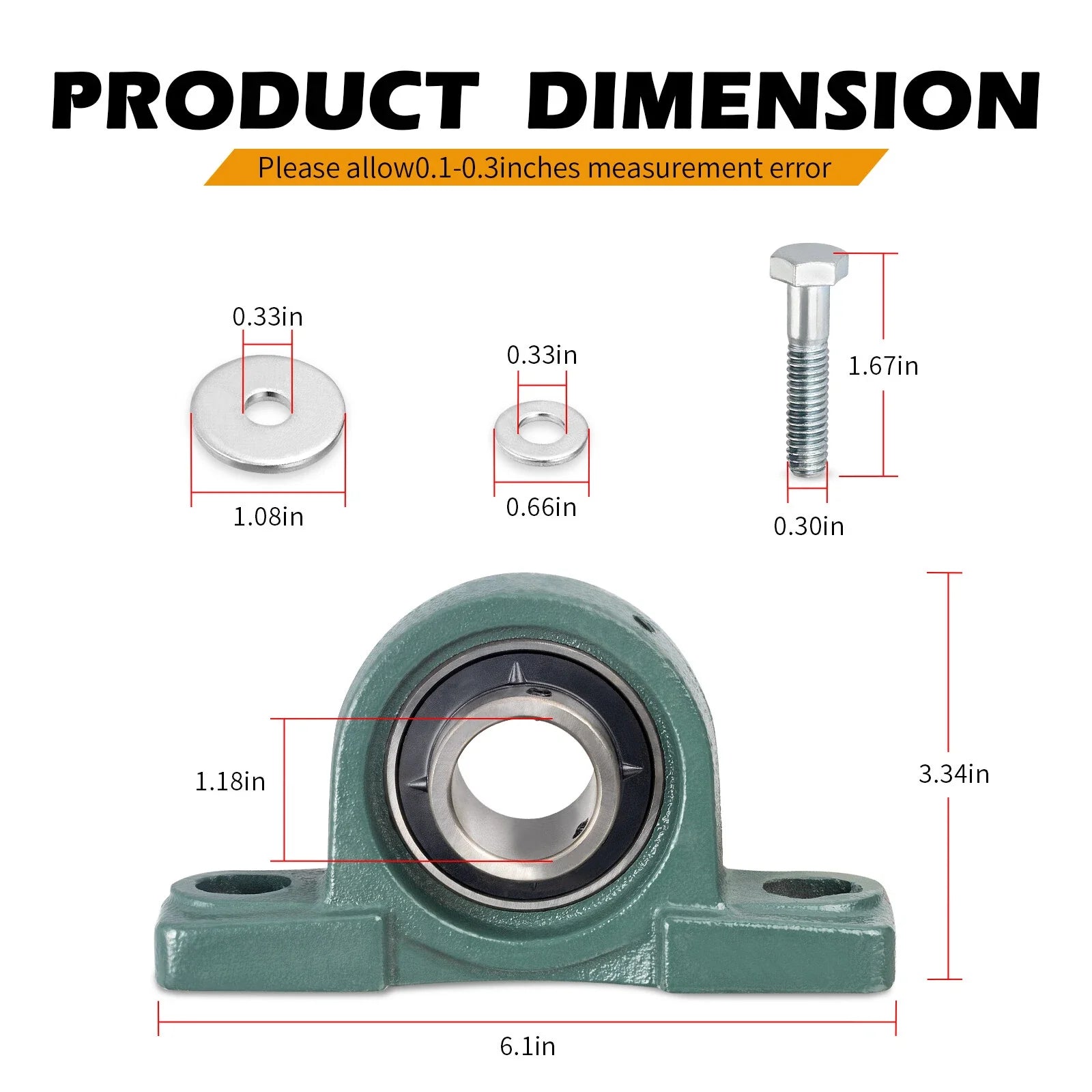 Front Prop Shaft Support Bearing for Polaris Ranger Crew 500/800
