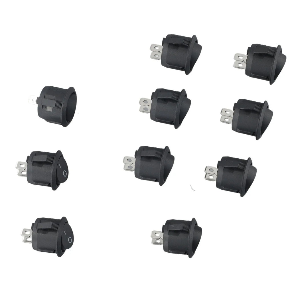 10 Pack 12V Round Rocker Switch ON/OFF for Camper Van/Caravan Motorhome