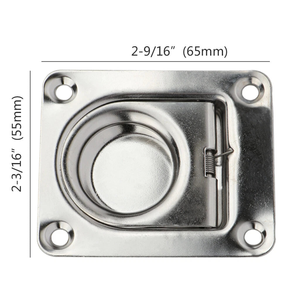 Stainless Steel Pull Ring Spring Handle Latch for Marine Boat