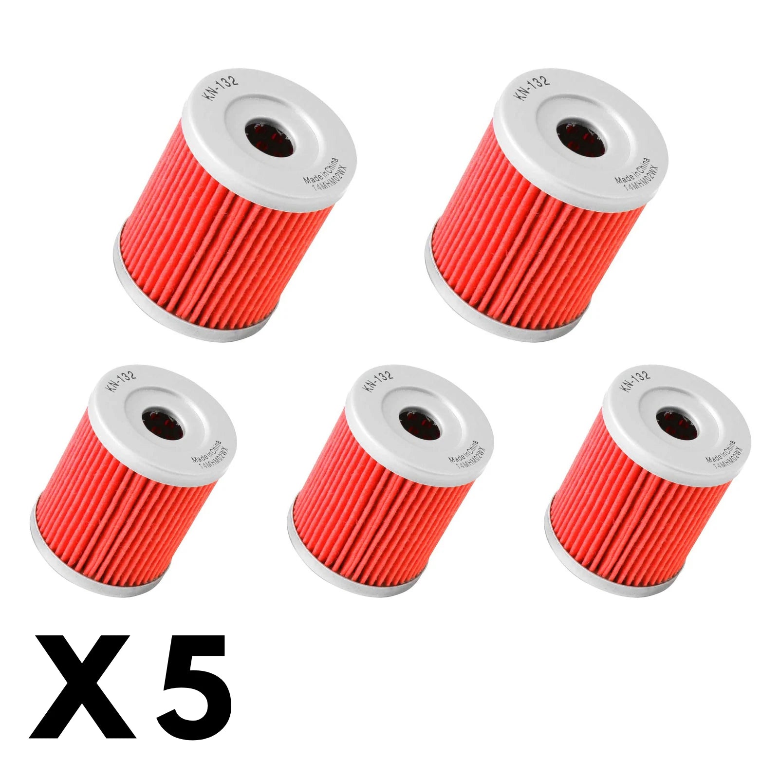 5 Pack K&N Oil Filter for Suzuki LTF4WDX 250 (1996–1999)