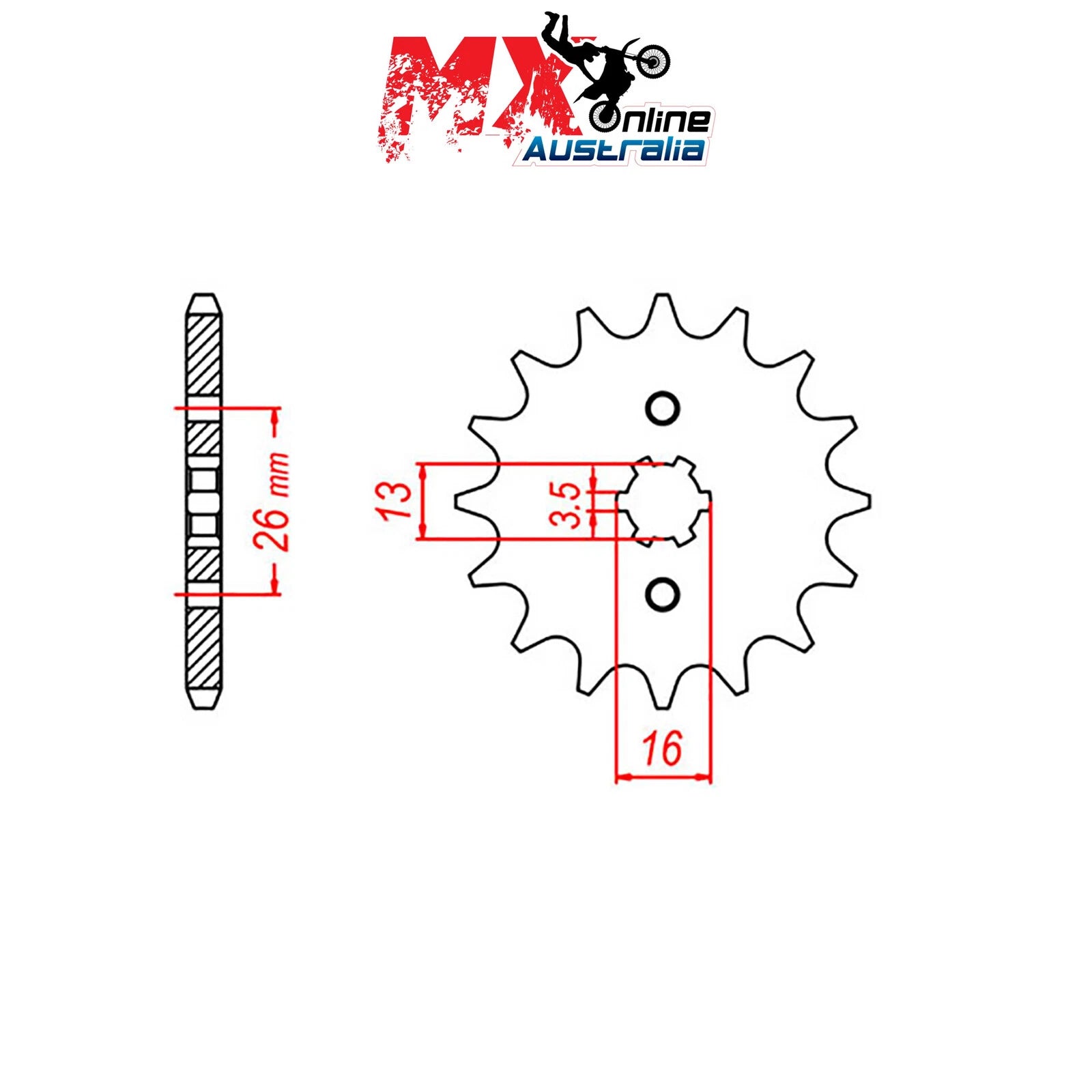 Front Sprocket 15T for Suzuki GT50 K (1977–1980)