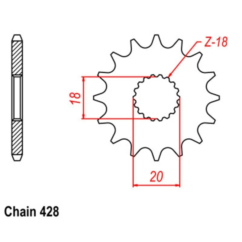 SuperSprox Chain Sprocket for Suzuki GS125ES (1982–1985)