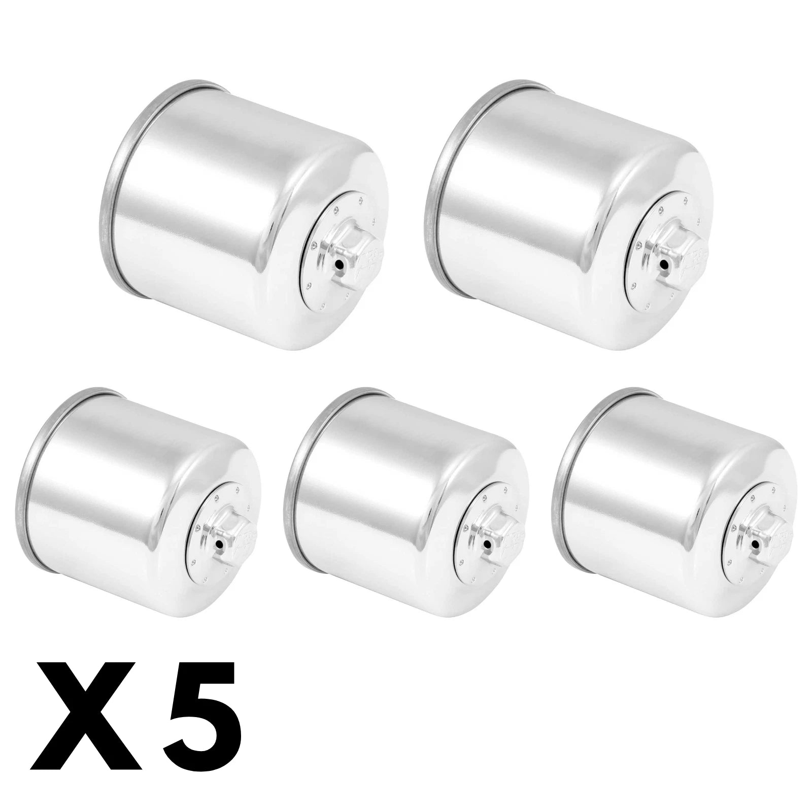 5 Pack Chrome Oil Filter for Suzuki AN650A Burgman ABS (2014–2015)