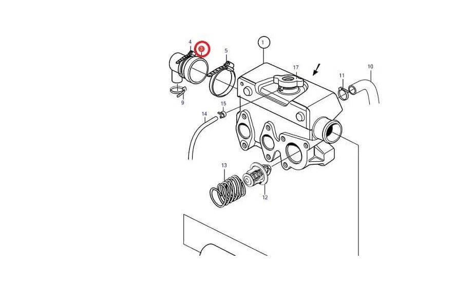 Heat Exchanger Cap for Volvo Penta MD2030-C/MD2030 Marine Engines