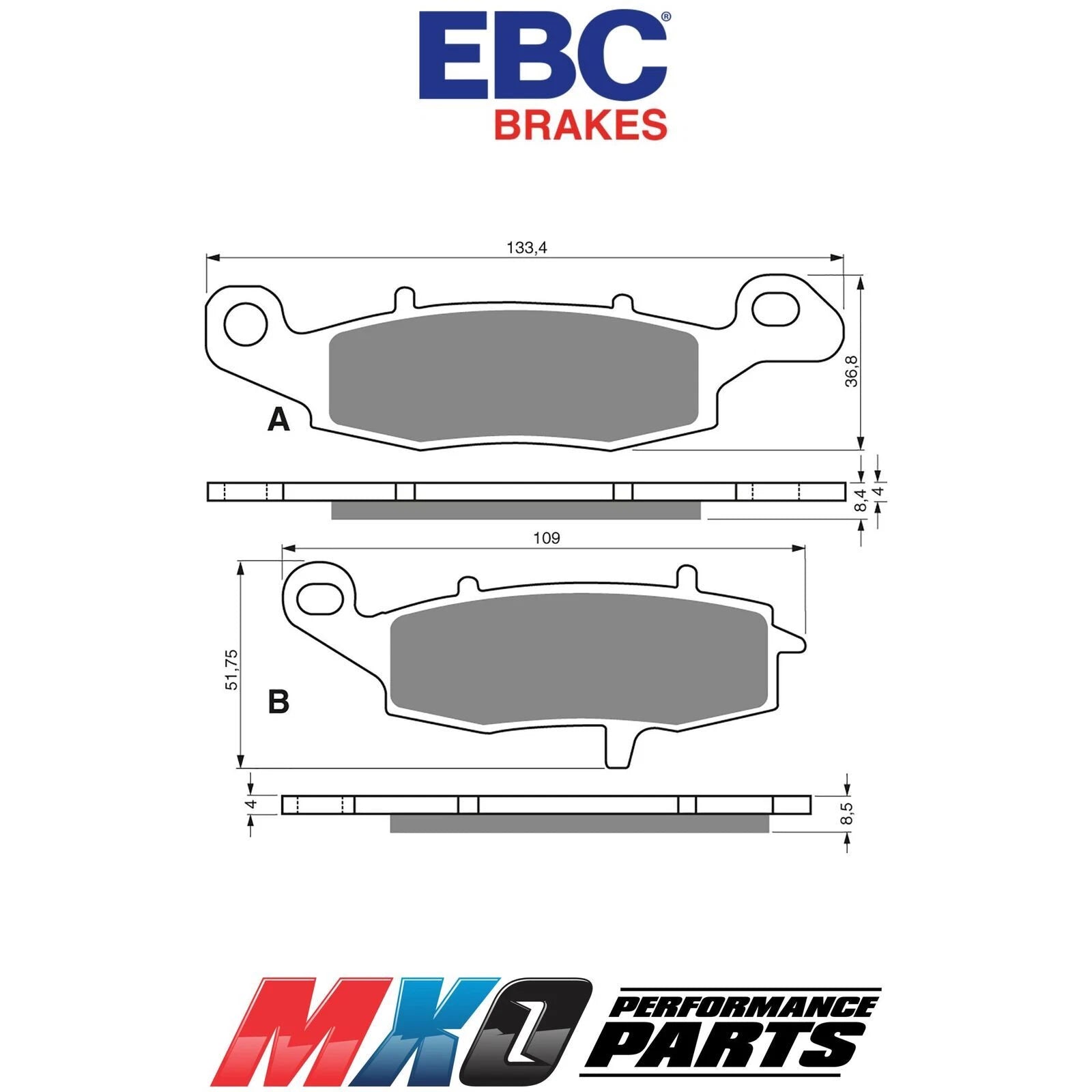 EBC Front Brake Pads for Suzuki M90 Boulevard VZ1500 (2009–2010)