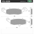 Newfren Front Left Brake Pads for Suzuki SV650 (2017–2021)
