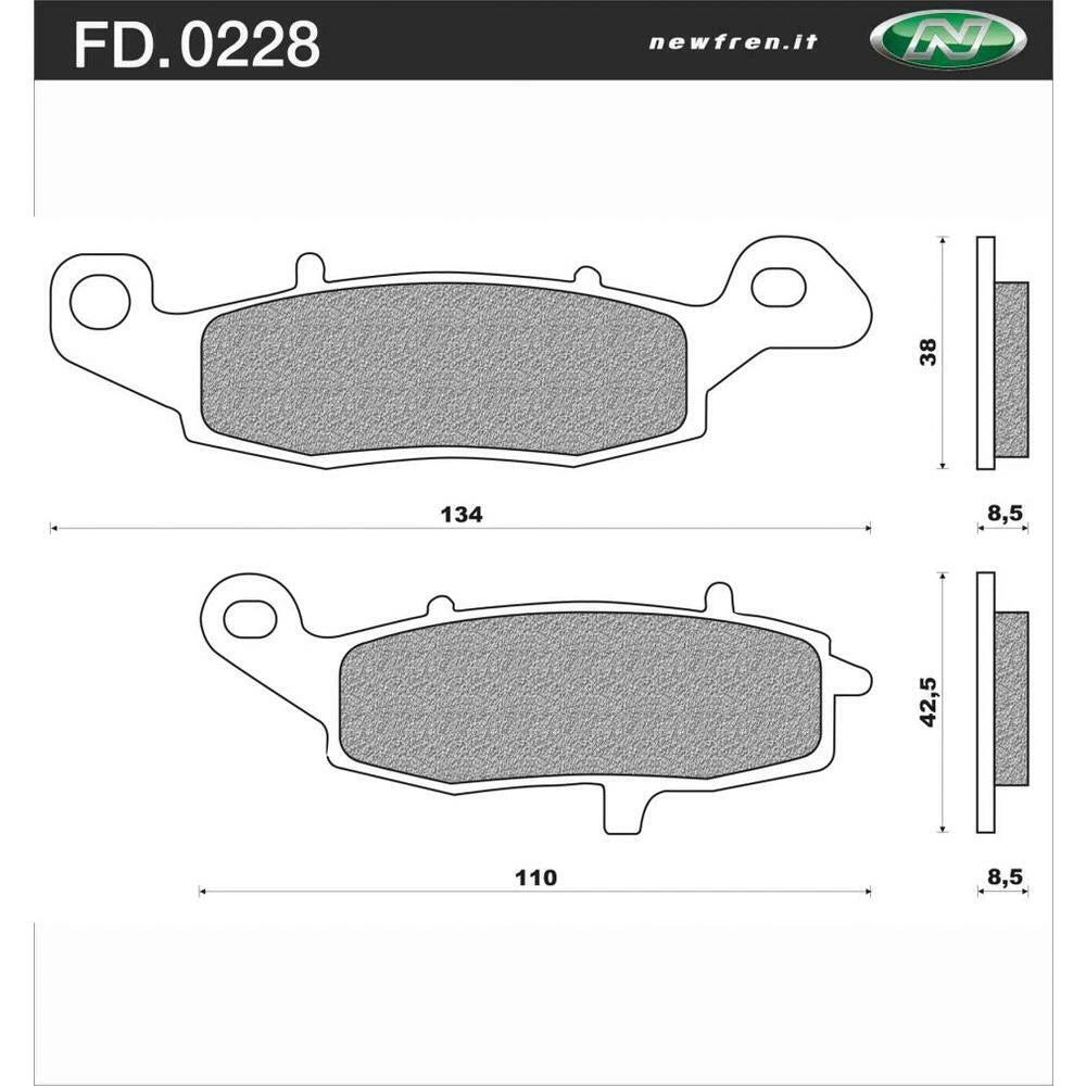Newfren Front Left Brake Pads for Suzuki SV650 (2017–2021)