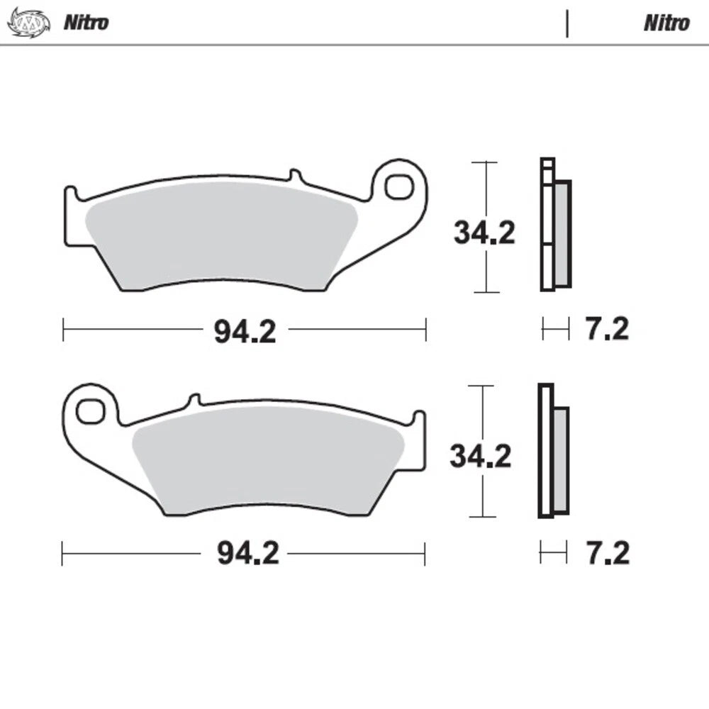MotoMaster Front Brake Pads for Suzuki DR-Z250 (2001–2020)