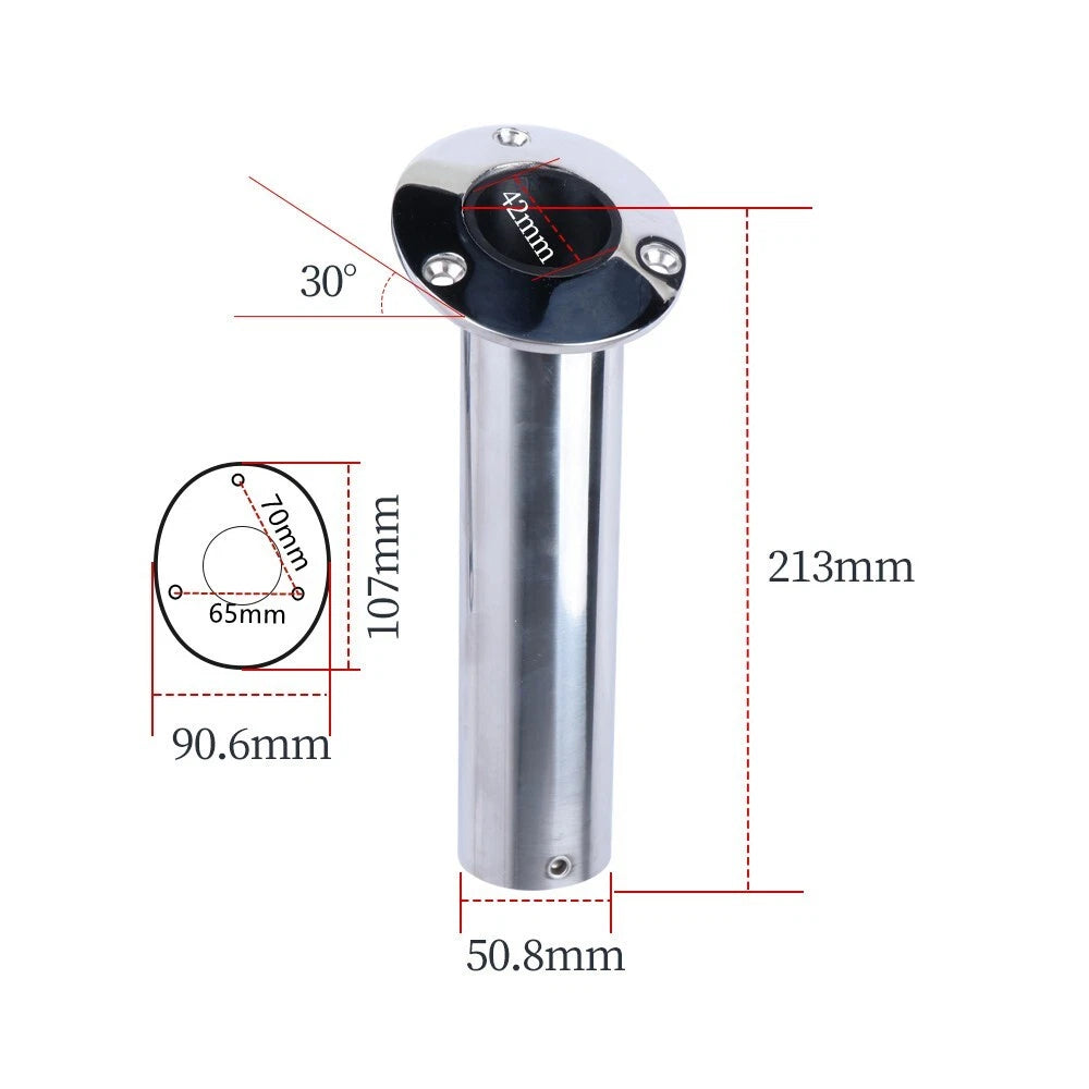 30 Degree Boat Fishing Rod Holder 316 Stainless Steel Pod for Various Models