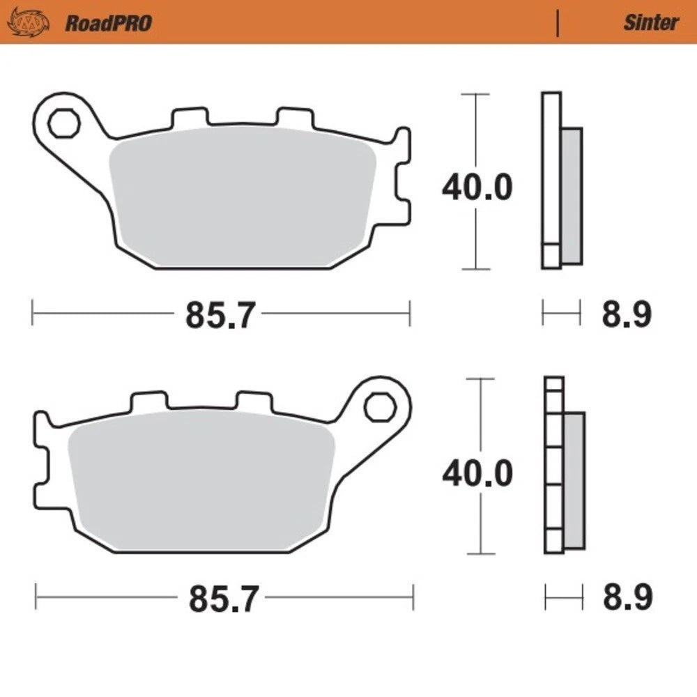 MotoMaster Rear Brake Pads for Suzuki GSR750 (2011–2016)