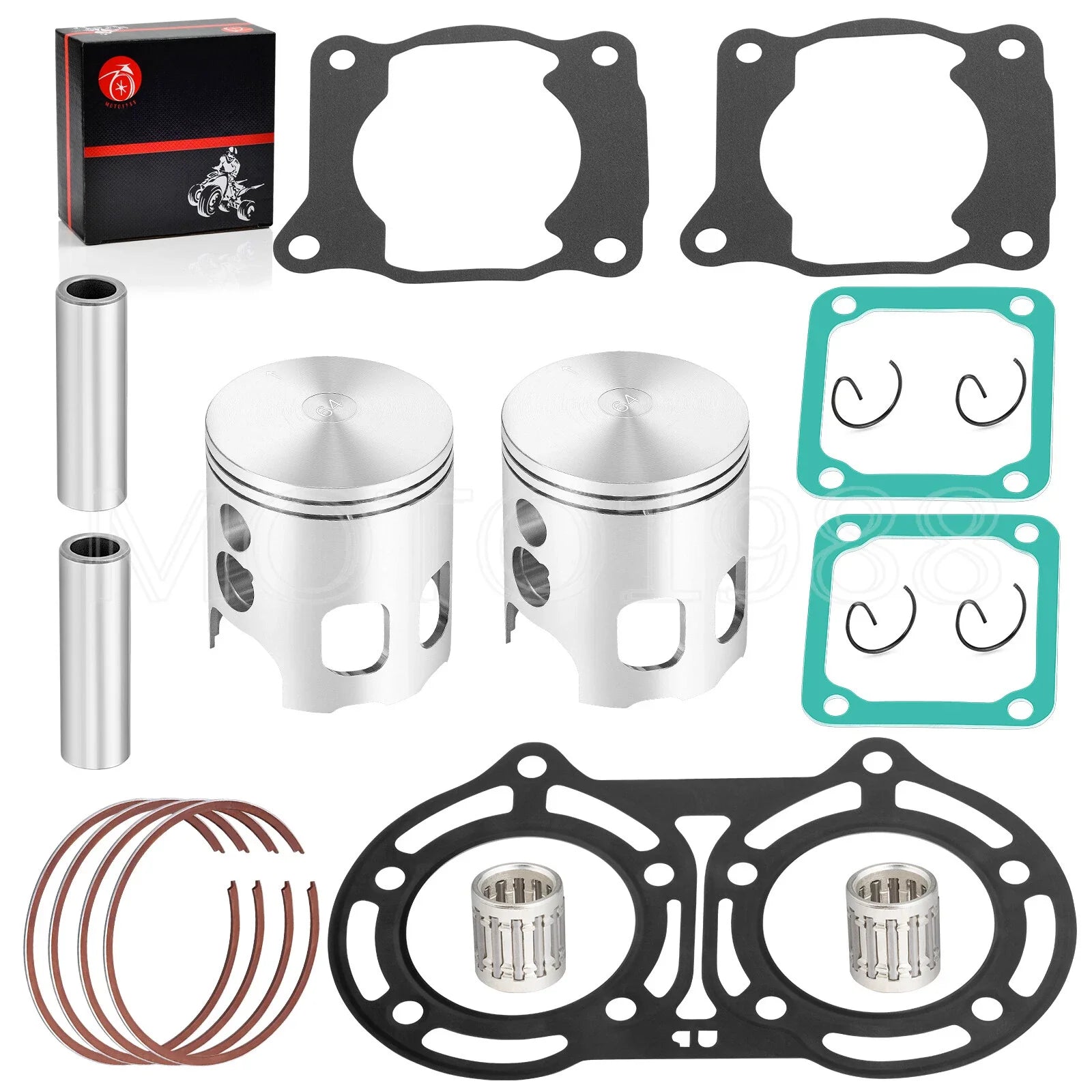 Banshee 64mm Forged Pro Lite Pistons/Rings/Bearings/Gaskets for Yamaha Banshee