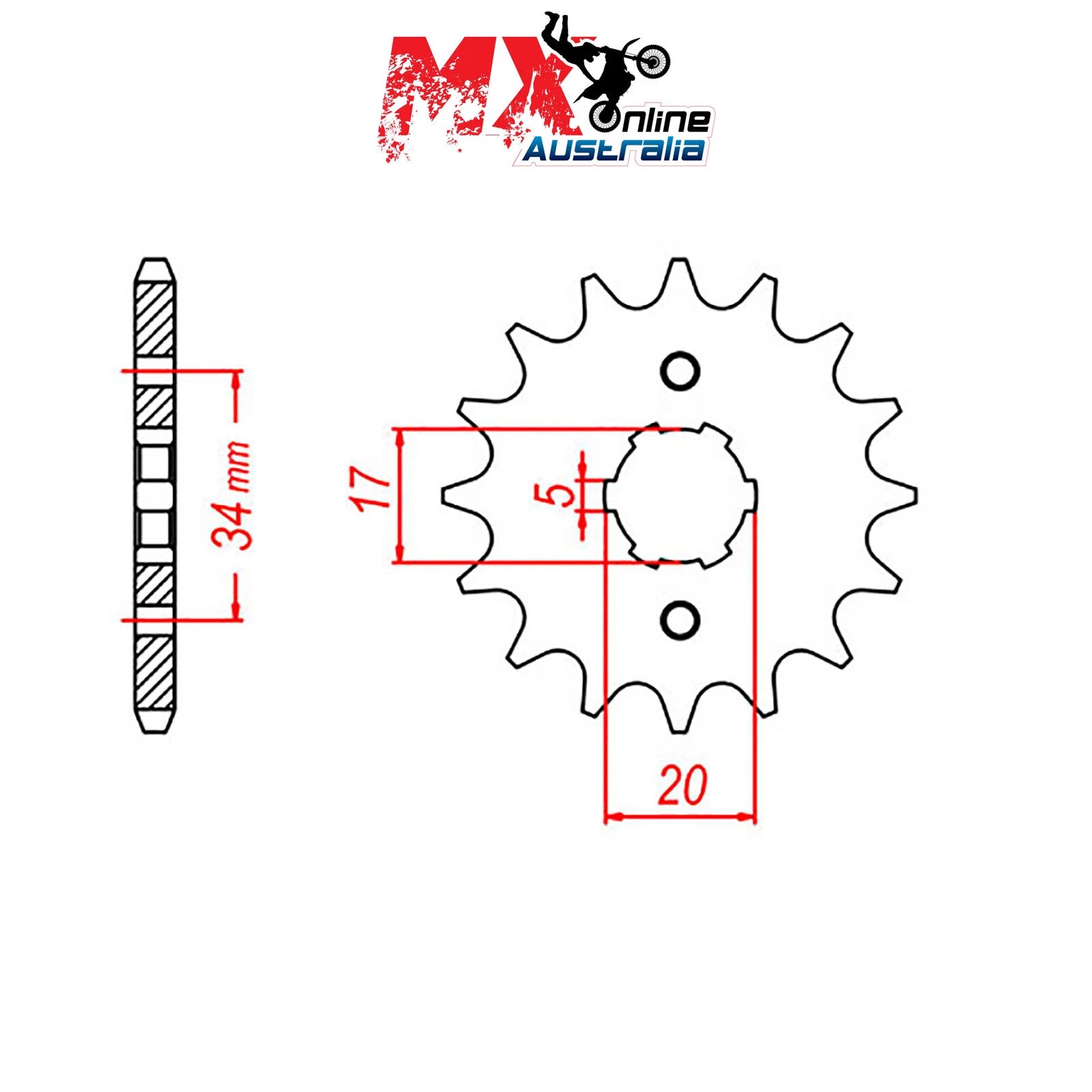 MTX Front Sprocket 12T for Suzuki TF100 (1981)