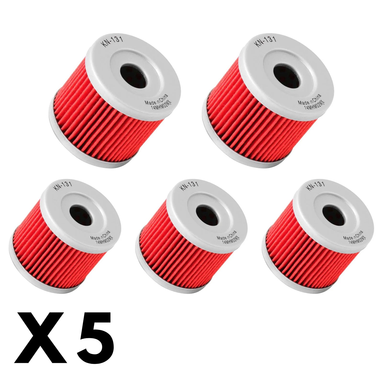 5 Pack K&N Oil Filter for Suzuki DR125F (1984)