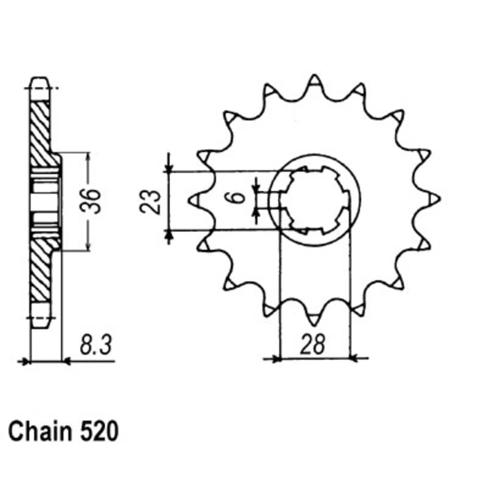 SuperSprox Chain Sprocket for Suzuki LT500 (1988–1992)