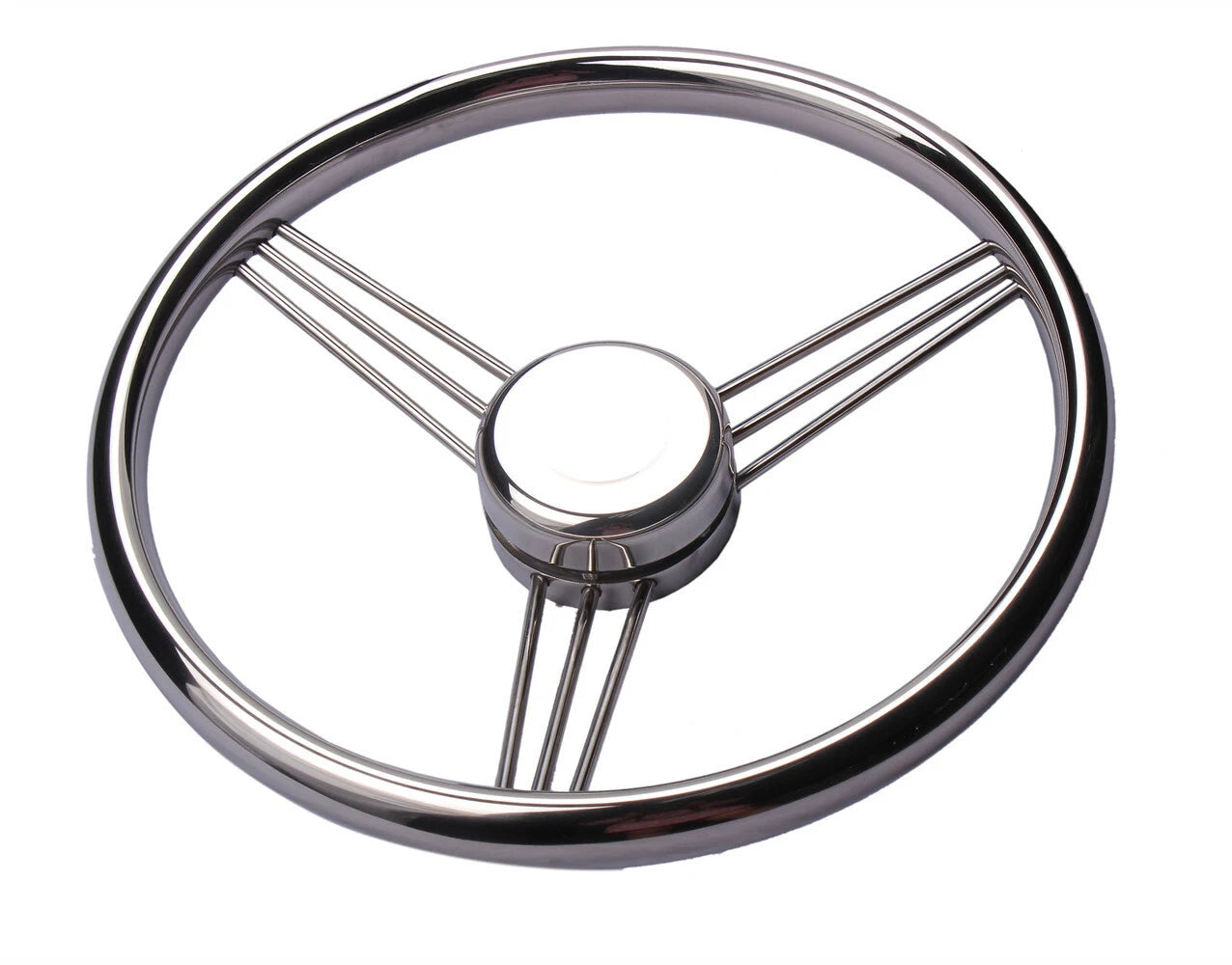 Stainless Steel 13-1/2'' Steering Wheel 9 Spokes for Marine Boat