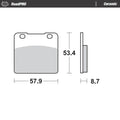 MotoMaster Front Brake Pads for Suzuki VS800 (1992–1997)