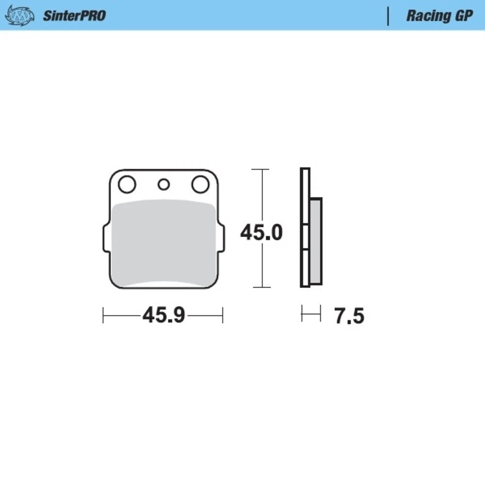 MotoMaster Front Brake Pads for Honda TRX420FA 2009-2014 SinterPRO Racing GP