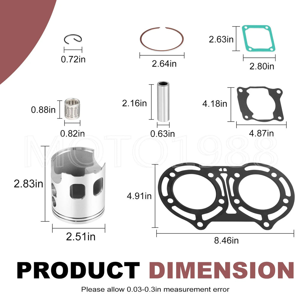 Banshee 64mm Forged Pro Lite Pistons/Rings/Bearings/Gaskets for Yamaha Banshee