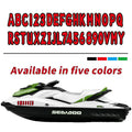 Boat Registration Decals A-Z/0-9 Red Set