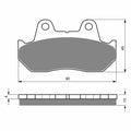 Goldfren Front Brake Pads for Honda XL600V Transalp 1987-1990 (S3 X2)
