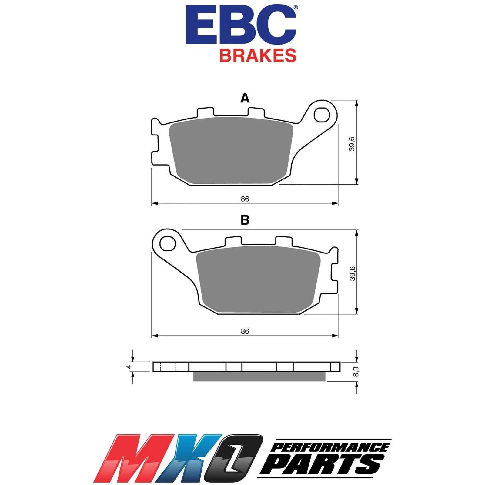 EBC Rear Brake Pads for Suzuki GSX650F LAMS (2008–2017)
