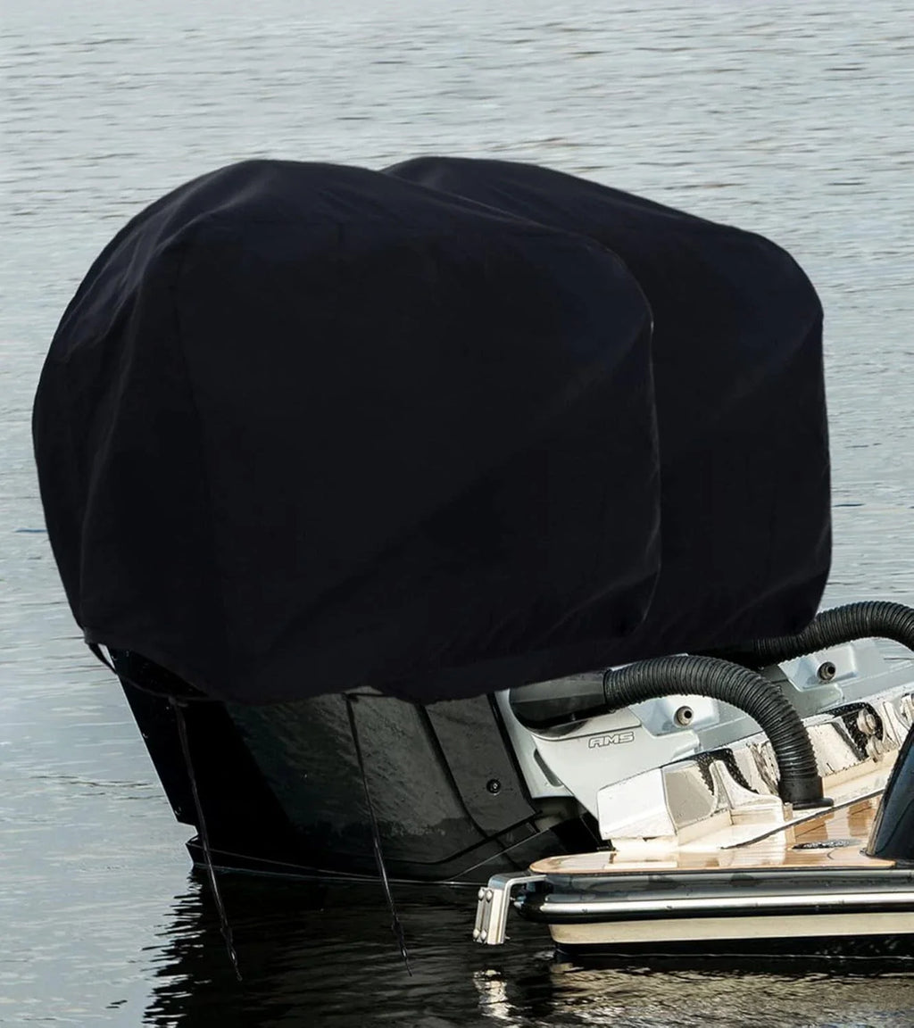 Black Waterproof High Density Outboard Engine Cover for 30-60HP Motors