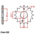 Front Sprocket 15T for Suzuki SV650 ABS/SV650A (2017–2024)