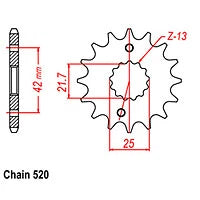 Front Sprocket 15T for Suzuki SV650 ABS/SV650A (2017–2024)